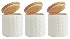 Habitat Set Of 3 Food Storage Heart Canisters 8 Habitat Set Of 3 Food Storage Heart Canisters -Best Kitchen Products 9310519 R Z002A