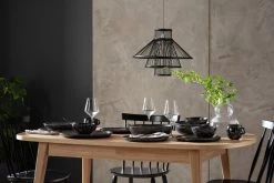 Habitat Preto 12 Piece Stoneware Dinner Set - Black -Best Kitchen Products 9310708 R Z004C