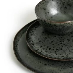 Habitat Preto 12 Piece Stoneware Dinner Set - Black -Best Kitchen Products 9310708 R Z005A