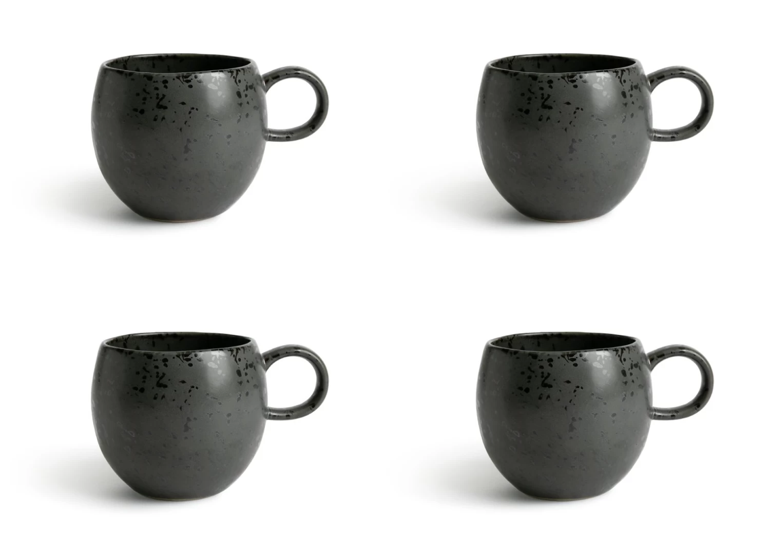 Habitat Set Of 4 Preto Stoneware Mugs 3 Habitat Set Of 4 Preto Stoneware Mugs