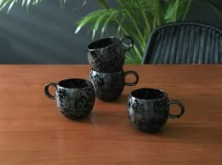 Habitat Set Of 4 Preto Stoneware Mugs 7 Habitat Set Of 4 Preto Stoneware Mugs -Best Kitchen Products 9310784 R Z001C