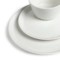 Habitat Addison 12 Piece Stoneware Dinner Set - White -Best Kitchen Products 9311453 R Z005A