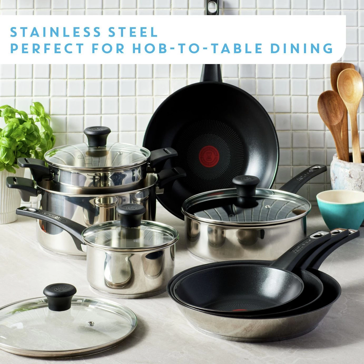 Tefal Jamie Oliver 24cm Non Stick Stainless Steel Frying Pan 7 Tefal Jamie Oliver 24cm Non Stick Stainless Steel Frying Pan - Image 5