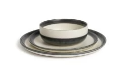Habitat Stripe 12 Piece Stoneware Dinner Set - Multicoloured -Best Kitchen Products 9360992 R Z002A