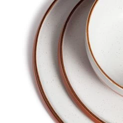 Habitat 12 Piece Stoneware Dinner Set - Rust Speckle -Best Kitchen Products 9361173 R Z005A