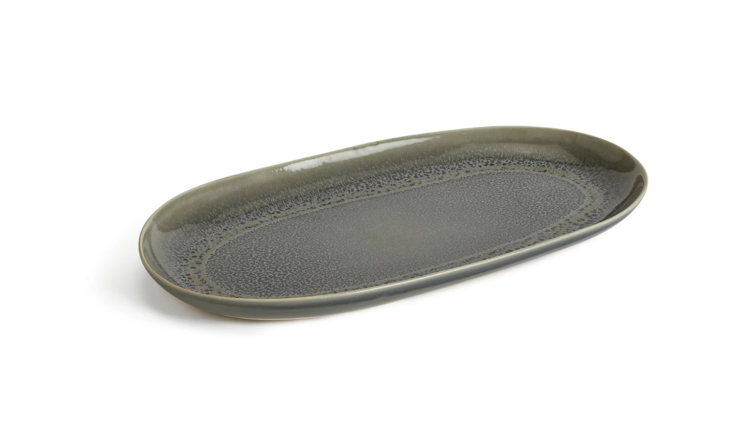 Habitat Evora Stoneware Serving Platter - Green 6 Habitat Evora Stoneware Serving Platter - Green - Image 4