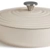 Habitat 4 Litre Cast Iron Shallow Casserole Dish - Cream -Best Kitchen Products 9448137 R Z001A