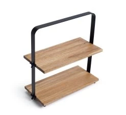 Habitat Industrial Two Tier Wooden Serving Platter -Best Kitchen Products 9474857 R Z005A