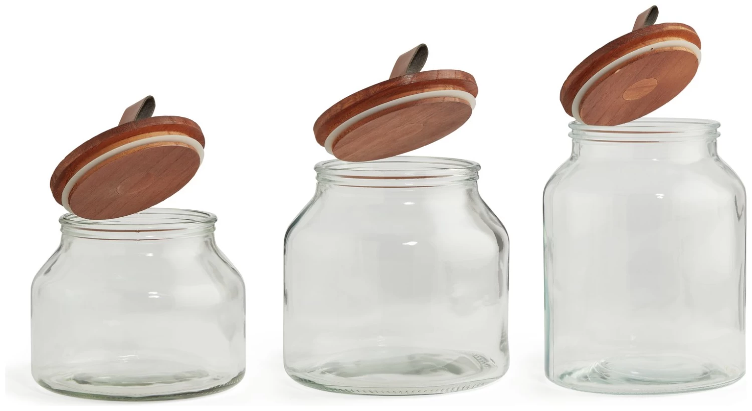 Habitat Set Of 3 Glass Jar Set 4 Habitat Set Of 3 Glass Jar Set - Image 2