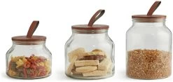 Habitat Set Of 3 Glass Jar Set 7 Habitat Set Of 3 Glass Jar Set -Best Kitchen Products 9491672 R Z004A