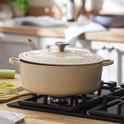 Habitat 4.70 Litre Cast Iron Oval Casserole Dish - Cream -Best Kitchen Products 9499935 R Z001C