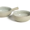 Habitat Mediterranean 2 Piece Stoneware Tapas Dish - Natural -Best Kitchen Products 9511992 R Z001A