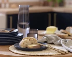 Habitat Addison 4 Piece Stoneware Side Plate - Blue -Best Kitchen Products 9541883 R Z001C