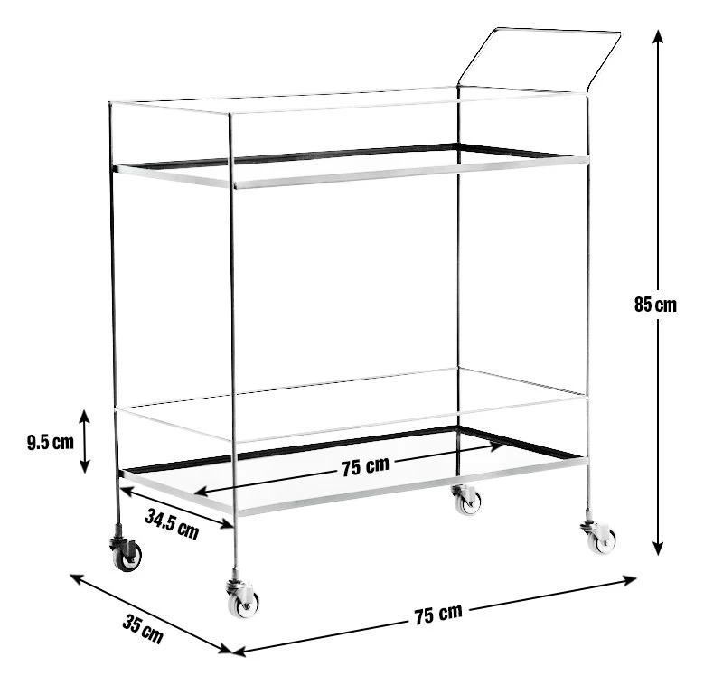 Habitat Monroe Drinks Trolley - Black 5 Habitat Monroe Drinks Trolley - Black - Image 3