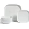 Habitat Riko Square 12 Piece Dinner Set - White -Best Kitchen Products 9550874 R Z001A