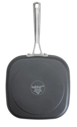 Habitat 24cm Anodised Aluminium Grill Pan - Black -Best Kitchen Products 9556380 R Z004A