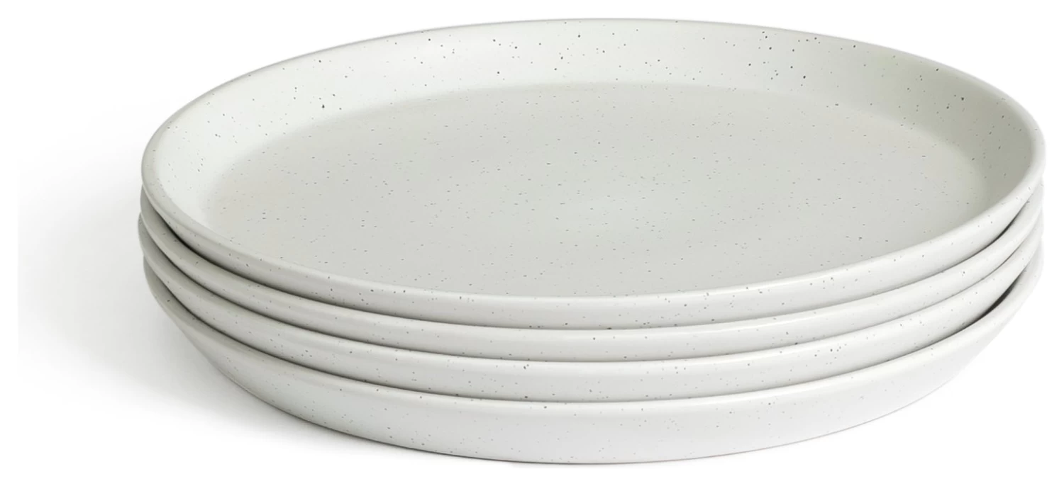 Habitat Addison 4 Piece Stoneware Side Plate - White 3 Habitat Addison 4 Piece Stoneware Side Plate - White