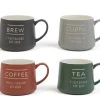 Habitat Set Of 4 Tea & Coffee Slogan Mugs 2 Habitat Set Of 4 Tea & Coffee Slogan Mugs -Best Kitchen Products 9584211 R Z001A