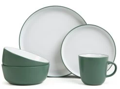 Habitat Two Tone 16 Piece Stoneware Dinner Set