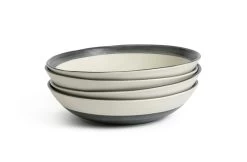 Habitat Stripe 4 Piece Stoneware Pasta Bowl - Blue -Best Kitchen Products 9605554 R Z002A
