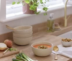 Habitat Evora 4 Piece Cereal Bowl - Natural -Best Kitchen Products 9628342 R Z001C