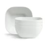 Habitat Riko Square 4 Piece Cereal Bowls - White -Best Kitchen Products 9634790 R Z001A