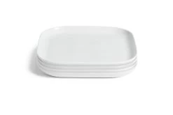 Habitat Riko Square 4 Piece Dinner Plates - White