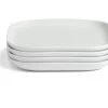 Habitat Riko Square 4 Piece Side Plate - White -Best Kitchen Products 9641439 R Z001A